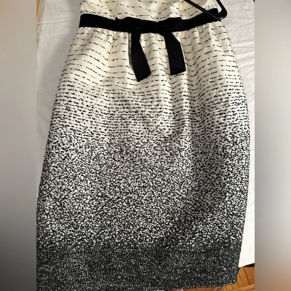 Kate Spade Trish Be Dazzled Cream Black Ombré Dress Size 6